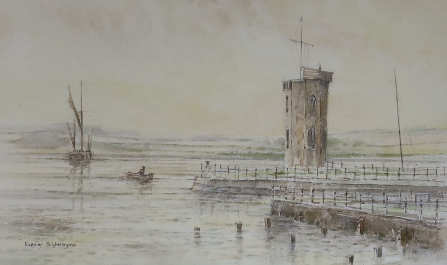 Nigel Price (1933-), watercolour, Trees above a sand quarry, signed and dated '85, 21 x 16cm and two watercolours by Terry Jeffrey of St Osyth and Brightlingsea, largest 24 x 36cm
